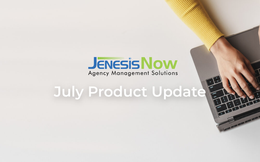 JenesisNow July Product Update