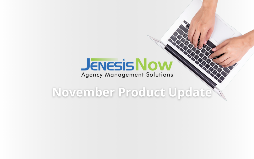 JenesisNow November Product Update